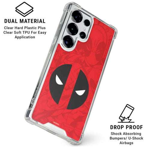Marvel Deadpool Deadpool Emblem Galaxy S25 Ultra Clear Case